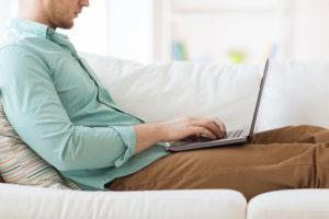 man working on his laptop